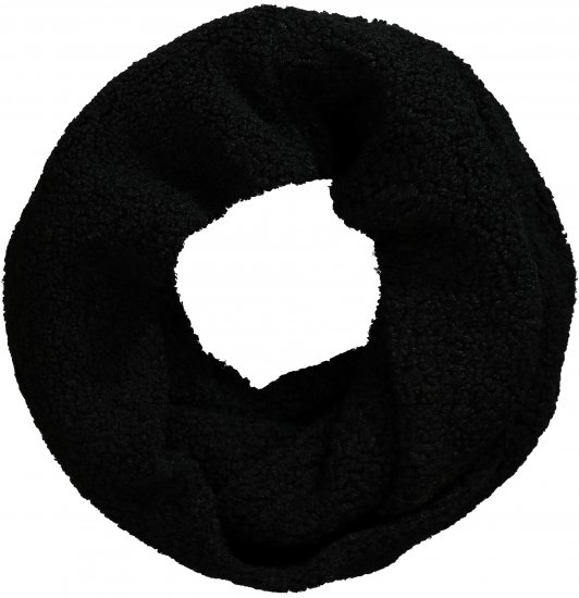 Ulla Popken Teddy Fleece Infinity Scarf Black - Doplňky - 