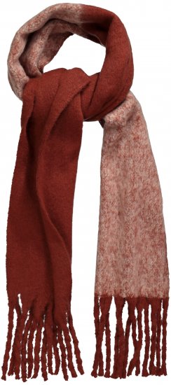 Ulla Popken Fringed Edge Boucle Scarf Orange - Doplňky - 