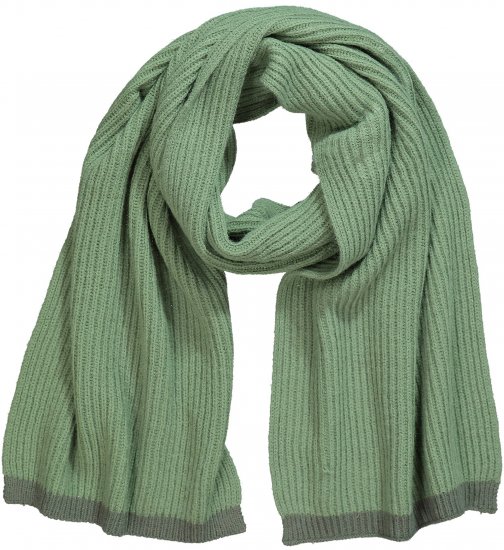 Ulla Popken Two Tone Knit Scarf Sage Green - Doplňky - 