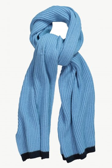 Ulla Popken Two Tone Knit Scarf Light Cornflower - Doplňky - 