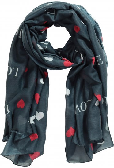 Ulla Popken Love Lightweight Scarf Navy - Doplňky - 