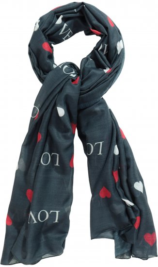 Ulla Popken Love Lightweight Scarf Navy - Doplňky - 