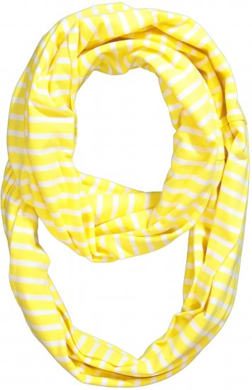 Ulla Popken Striped Infinity Scarf Lemon Yellow - Doplňky - 