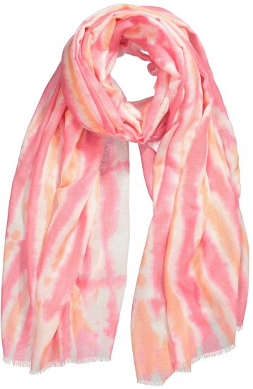 Ulla Popken Tie Dye Striped Scarf Magenta Pink - Doplňky - 