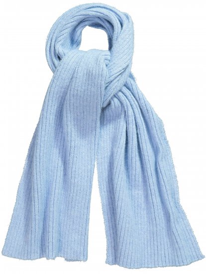 Ulla Popken Ribbed Knit Scarf Blue - Doplňky - 