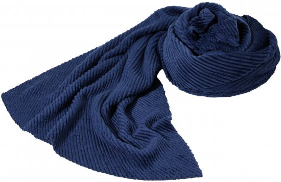 Ulla Popken Ribbed Chenille Scarf Navy - Doplňky - 