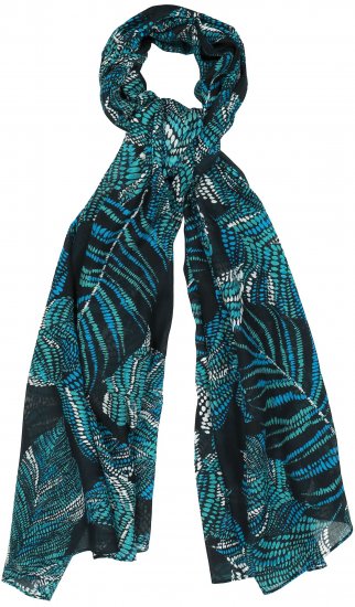 Ulla Popken Leaf Dot Scarf Navy - Doplňky - 