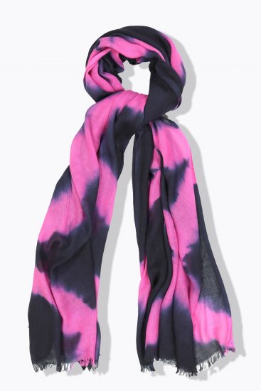 Ulla Popken Two Tone Fringed Hem Scarf Bold Pink - Doplňky - 