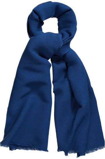 Ulla Popken Pleated Lightweight Scarf Dark Blue - Doplňky - 