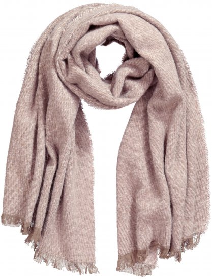 Ulla Popken Fringed Hem Knit Scarf Mocha Brown - Doplňky - 