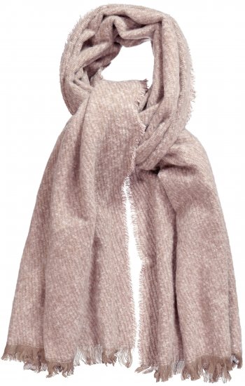 Ulla Popken Fringed Hem Knit Scarf Mocha Brown - Doplňky - 