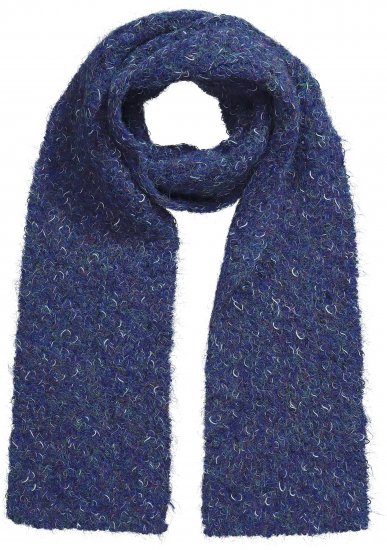 Ulla Popken Marled Mix Yarn Wool Blend Scarf Deep Aqua - Doplňky - 