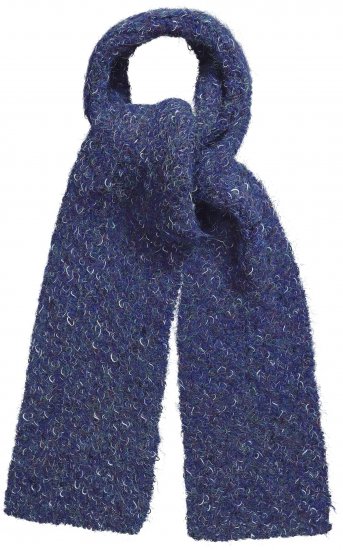 Ulla Popken Marled Mix Yarn Wool Blend Scarf Deep Aqua - Doplňky - 