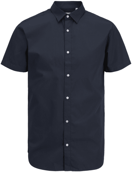 Jack & Jones JOE Shirt Short Sleeve Plain Casual Navy - Košile - Košile 2XL-10XL
