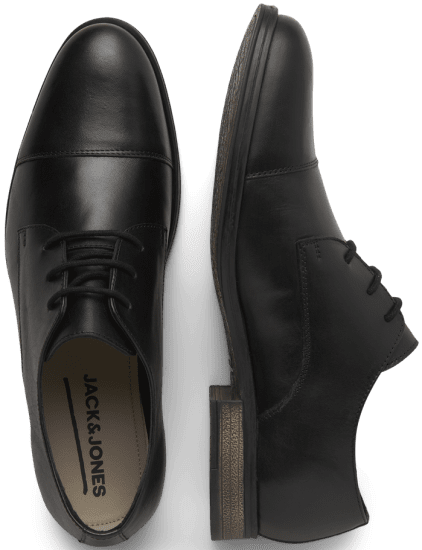 Jack & Jones Raymond Leather Shoes Anthracite - Pánská obuv 40-52 - 