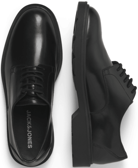 Jack & Jones Dax Leather Lace Shoes Anthracite - Pánská obuv 40-52 - 