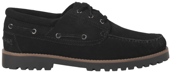 Jack & Jones Brooklyn Suede Boat Shoes Black - Pánská obuv 40-52 - 