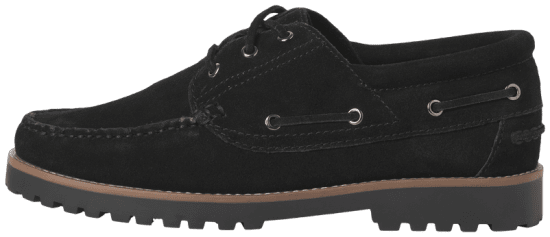 Jack & Jones Brooklyn Suede Boat Shoes Black - Pánská obuv 40-52 - 