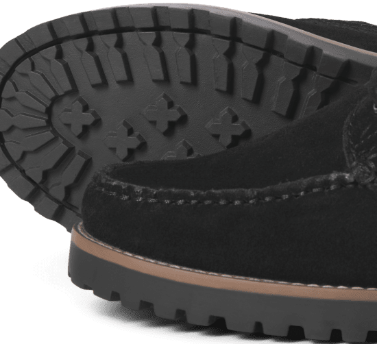 Jack & Jones Brooklyn Suede Boat Shoes Black - Pánská obuv 40-52 - 