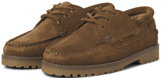 Jack & Jones Brooklyn Suede Boat Loafers Cognac - Pánská obuv 40-52 - 