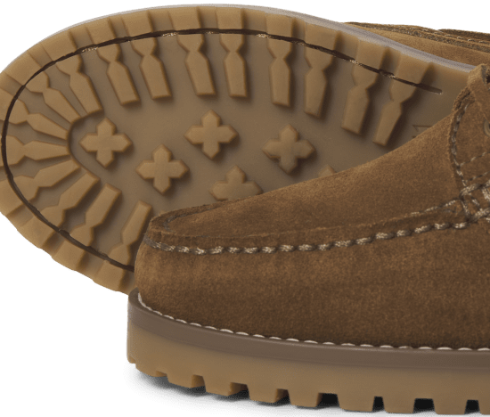 Jack & Jones Brooklyn Suede Boat Loafers Cognac - Pánská obuv 40-52 - 