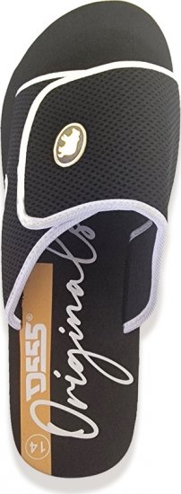 D555 DRAKE Slippers With Velcro Fastening Black - Pánská obuv 40-52 - 