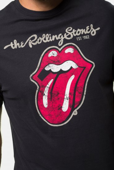 JP1880 Rolling Stones Graphic Band Comfort Fit T-Shirt Black - Trička - Trička nadměrné velikosti - 2XL-14XL
