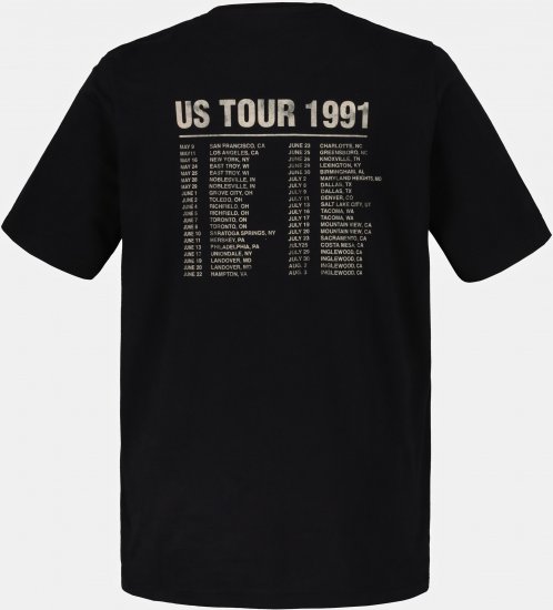 JP1880 Guns N’ Roses Skull Comfort Fit Band T-Shirt Black - Trička - Trička nadměrné velikosti - 2XL-14XL
