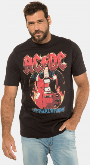 JP1880 ACDC - Let There Be Rock Vintage looking Band T-Shirt Black - Trička - Trička nadměrné velikosti - 2XL-14XL