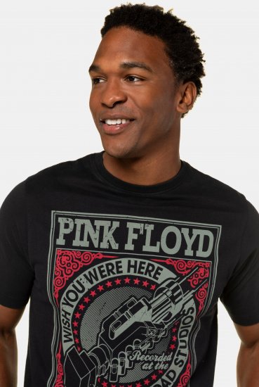 JP1880 Pink Floyd Retro Graphic Comfort Fit Band T-Shirt Black - Trička - Trička nadměrné velikosti - 2XL-14XL