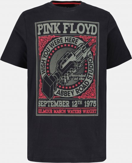JP1880 Pink Floyd Retro Graphic Comfort Fit Band T-Shirt Black - Trička - Trička nadměrné velikosti - 2XL-14XL