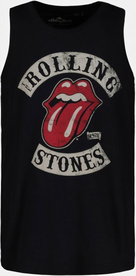 JP1880 Rolling Stones Graphic Band Tank Top Black - Trička - Trička nadměrné velikosti - 2XL-14XL