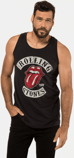 JP1880 Rolling Stones Graphic Band Tank Top Black - Trička - Trička nadměrné velikosti - 2XL-14XL