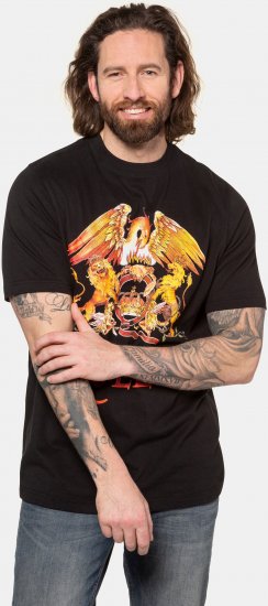 JP1880 Queen Graphic Comfort Fit Band T-Shirt Black - Trička - Trička nadměrné velikosti - 2XL-14XL