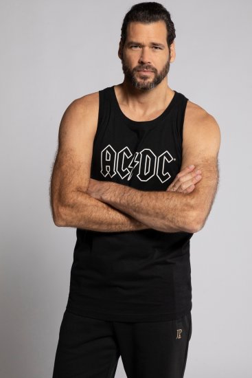 JP1880 AC/DC Graphic Comfort Fit Band Tank Top Black - Trička - Trička nadměrné velikosti - 2XL-14XL
