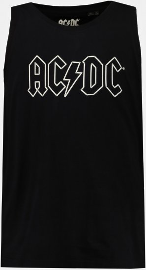 JP1880 AC/DC Graphic Comfort Fit Band Tank Top Black - Trička - Trička nadměrné velikosti - 2XL-14XL