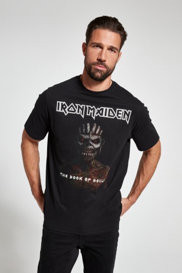 JP1880 Iron Maiden Graphic Band T-Shirt Black - Trička - Trička nadměrné velikosti - 2XL-14XL