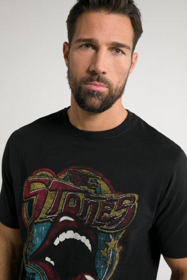 JP1880 Rolling Stones Graphic Band T-Shirt Black - Trička - Trička nadměrné velikosti - 2XL-14XL