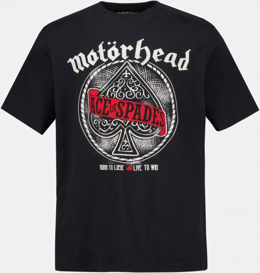 JP1880 Motörhead ACE Graphic Comfort Fit Band T-Shirt Black - Trička - Trička nadměrné velikosti - 2XL-14XL
