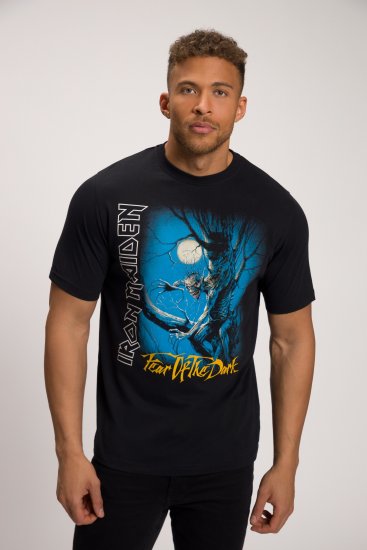 JP1880 Iron Maiden Graphic Comfort Fit Band T-Shirt Black - Trička - Trička nadměrné velikosti - 2XL-14XL