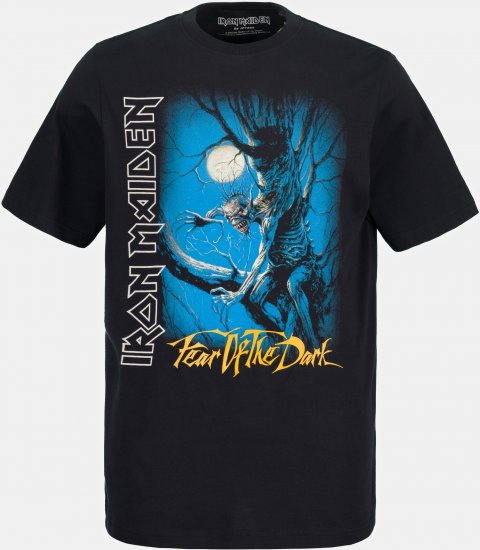 JP1880 Iron Maiden Graphic Comfort Fit Band T-Shirt Black - Trička - Trička nadměrné velikosti - 2XL-14XL
