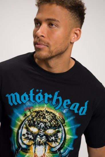 JP1880 Motörhead OVERKILL Theme Graphic Comfort Fit Band T-Shirt Black - Trička - Trička nadměrné velikosti - 2XL-14XL