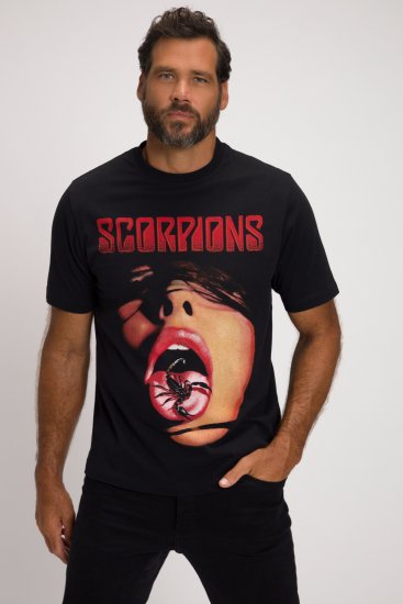 JP1880 Scorpions Graphic Comfort Fit Band T-Shirt Black - Trička - Trička nadměrné velikosti - 2XL-14XL
