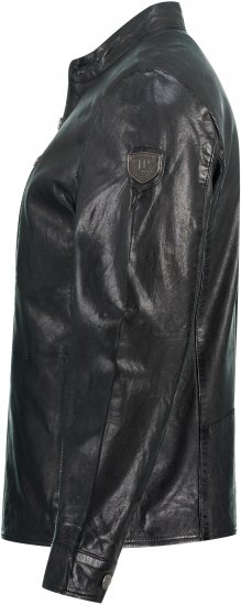 JP1880 Biker Style Leather Jacket Black - Bundy - Bundy Nadměrné Velikosti - 2XL-8XL