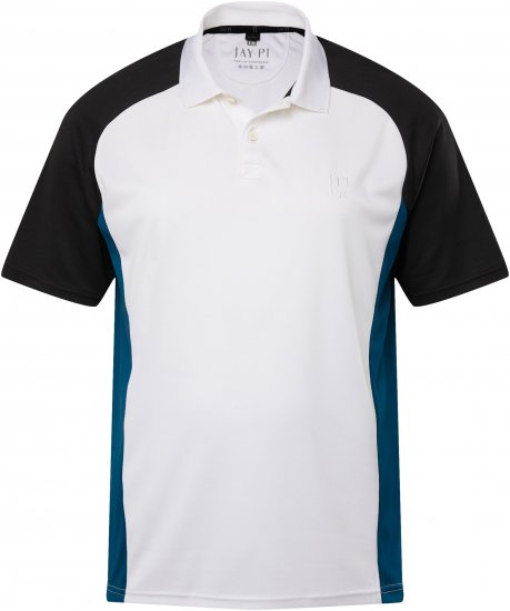 JP1880 FLEXNAMIC® QuickDry Tennis Polo Black-White-Blue - Sportovní Oblečení - Sportovní Oblečení 2XL-10XL