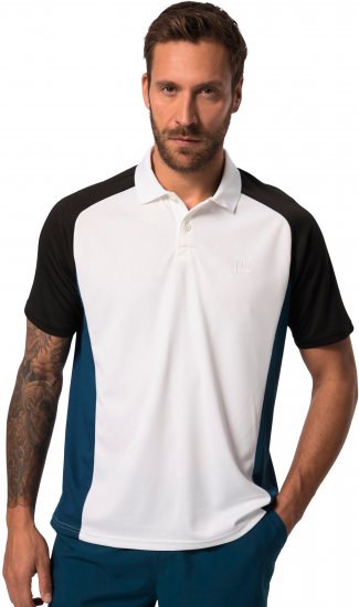 JP1880 FLEXNAMIC® QuickDry Tennis Polo Black-White-Blue - Sportovní oblečení - Sportovní Oblečení 2XL-10XL