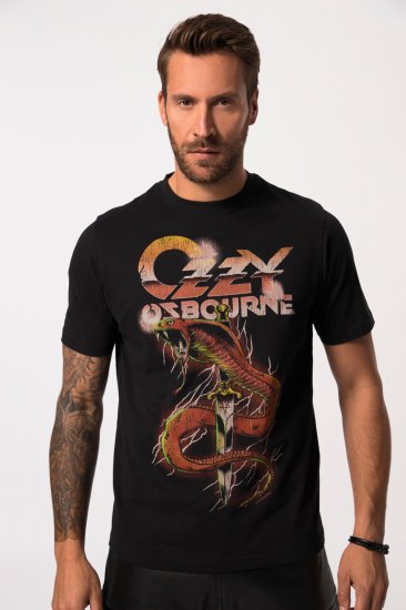 JP1880 Ozzy Osbourne Graphic Band T-Shirt Black - Trička - Trička nadměrné velikosti - 2XL-14XL