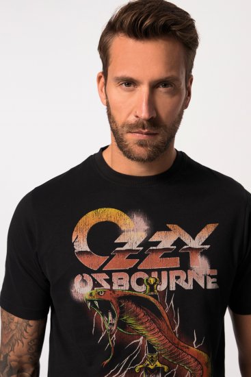 JP1880 Ozzy Osbourne Graphic Band T-Shirt Black - Trička - Trička nadměrné velikosti - 2XL-14XL