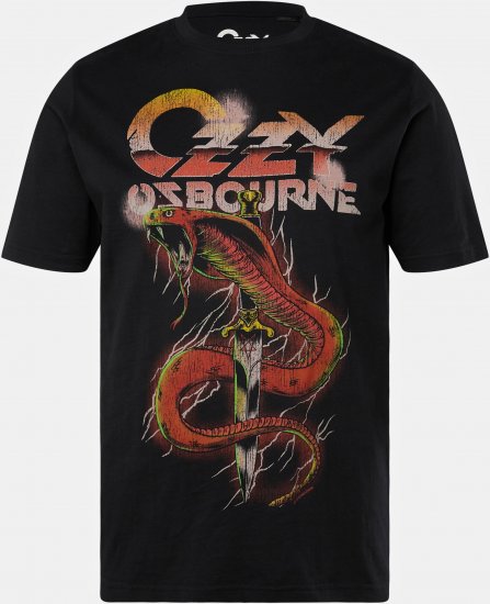 JP1880 Ozzy Osbourne Graphic Band T-Shirt Black - Trička - Trička nadměrné velikosti - 2XL-14XL
