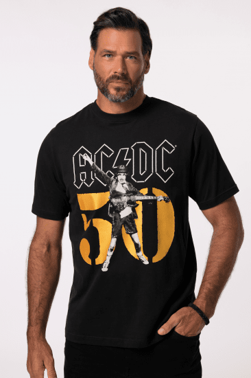 JP1880 AC/DC Graphic Band T-Shirt Black - Trička - Trička nadměrné velikosti - 2XL-14XL